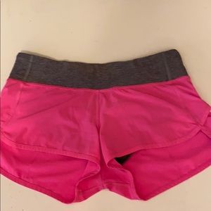 RARE Lululemon Speed Up Shorts 2.5”- hot pink